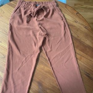 Ann Taylor LOFT Orange Paperbag Pants